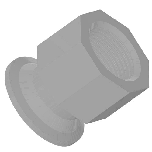 PVC-U ISO Clamp mit Gewindemuffenanschlu&szlig;